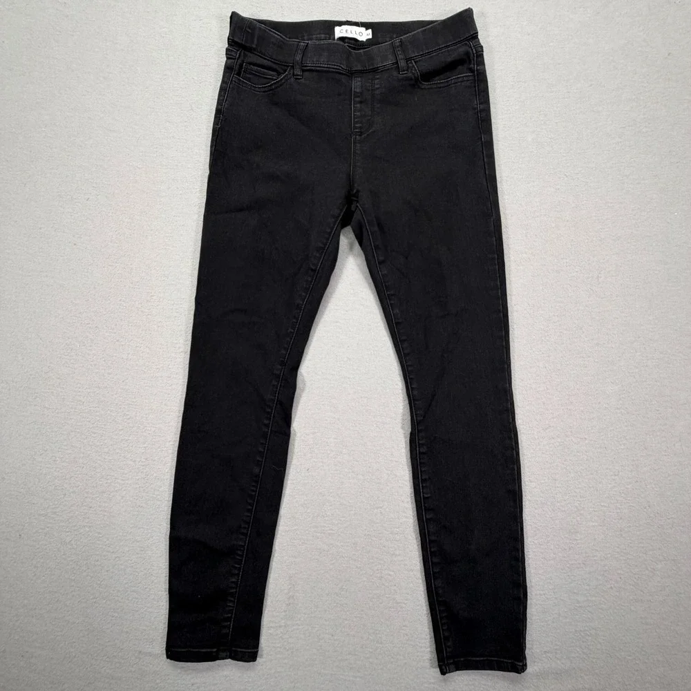 Cello Womens Jeggings Skinny Black High Rise Stretch Size M